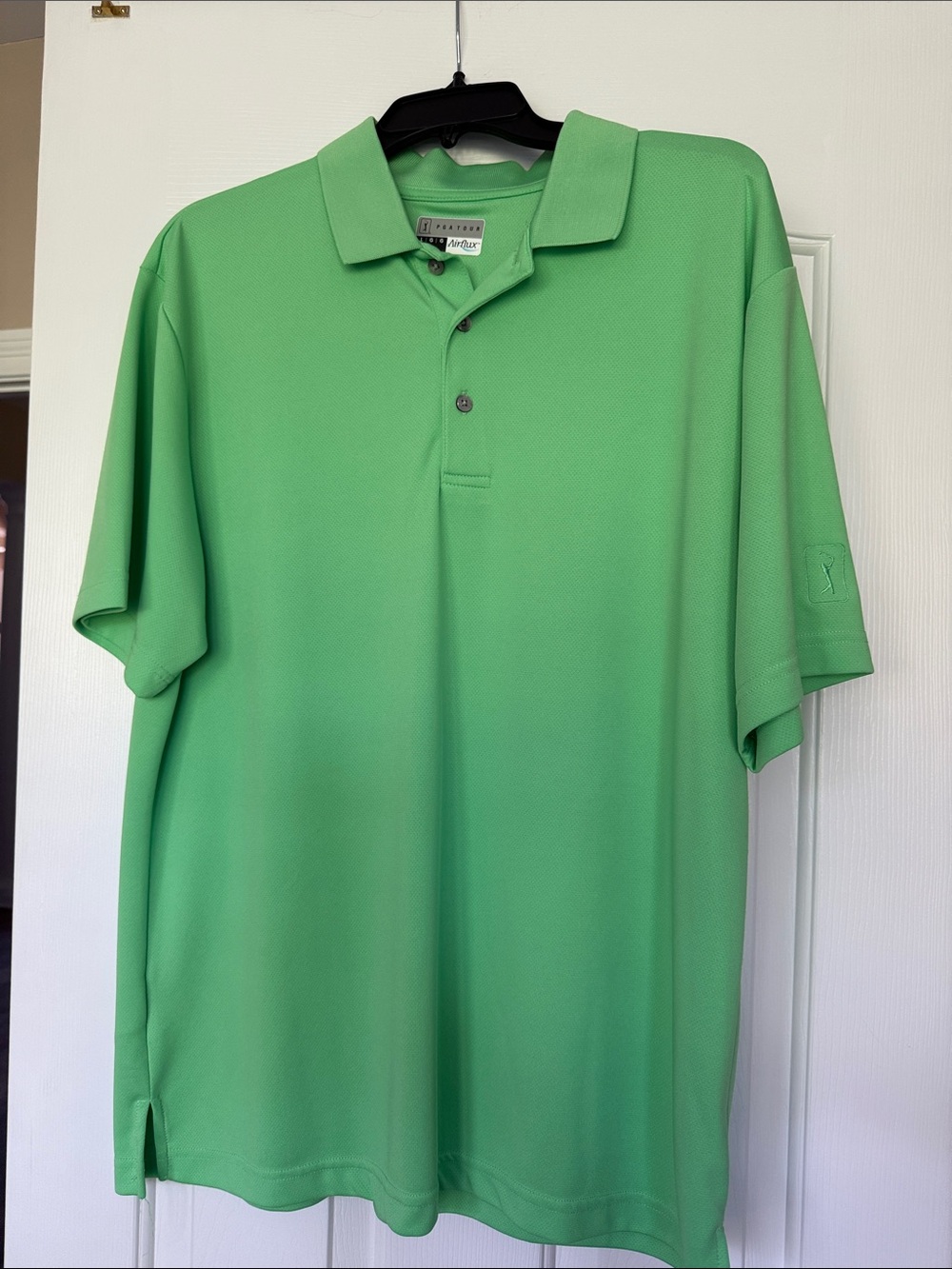 PGA Tour Bright Green Short Sleeve Polo